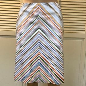 Milly Multicolor Striped Mini Skirt